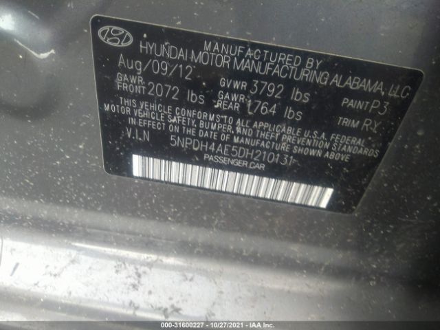 Photo 8 VIN: 5NPDH4AE5DH210131 - HYUNDAI ELANTRA 