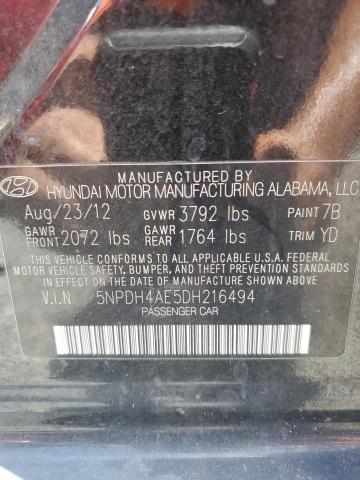 Photo 11 VIN: 5NPDH4AE5DH216494 - HYUNDAI ELANTRA GL 