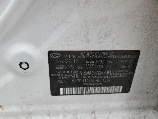 Photo 9 VIN: 5NPDH4AE5DH231531 - HYUNDAI ELANTRA GL 