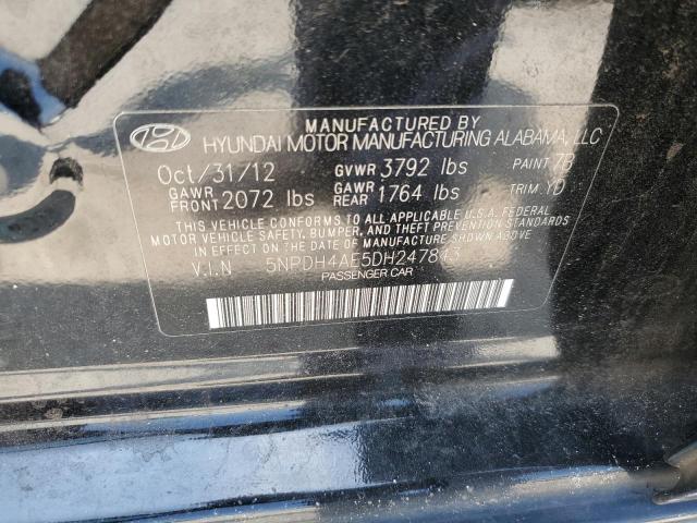 Photo 12 VIN: 5NPDH4AE5DH247843 - HYUNDAI ELANTRA 