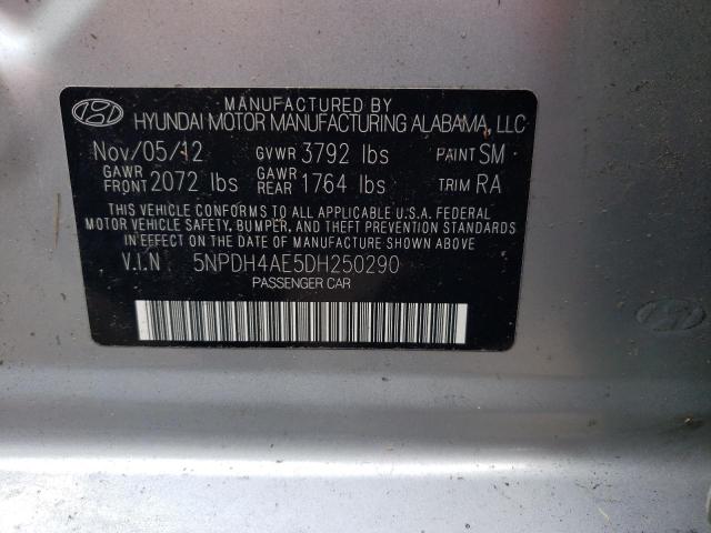 Photo 9 VIN: 5NPDH4AE5DH250290 - HYUNDAI ELANTRA GL 