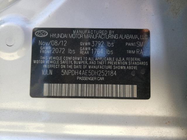 Photo 9 VIN: 5NPDH4AE5DH252184 - HYUNDAI ELANTRA GL 