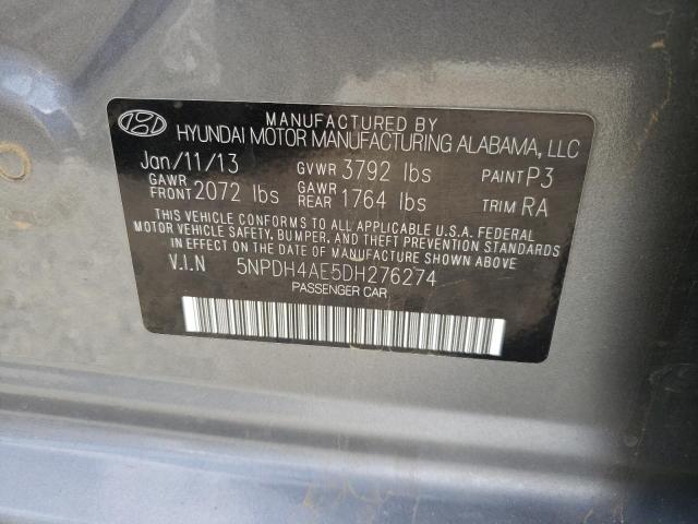 Photo 12 VIN: 5NPDH4AE5DH276274 - HYUNDAI ELANTRA 