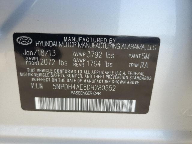 Photo 11 VIN: 5NPDH4AE5DH280552 - HYUNDAI ELANTRA GL 