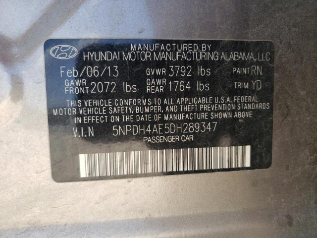 Photo 9 VIN: 5NPDH4AE5DH289347 - HYUNDAI ELANTRA GL 