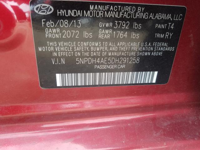 Photo 9 VIN: 5NPDH4AE5DH291258 - HYUNDAI ELANTRA GL 