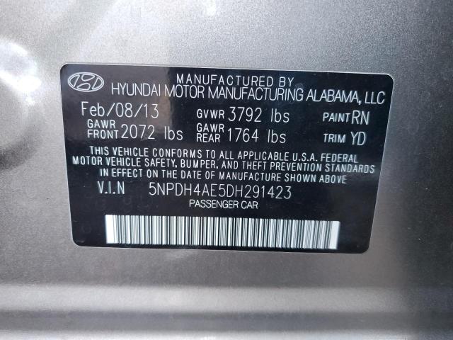 Photo 11 VIN: 5NPDH4AE5DH291423 - HYUNDAI ELANTRA GL 