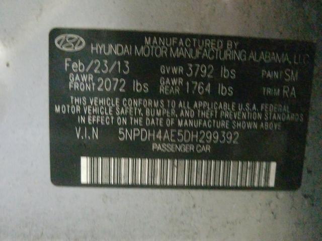 Photo 9 VIN: 5NPDH4AE5DH299392 - HYUNDAI ELANTRA GL 