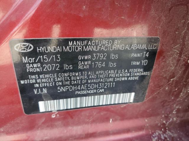 Photo 11 VIN: 5NPDH4AE5DH312111 - HYUNDAI ELANTRA 