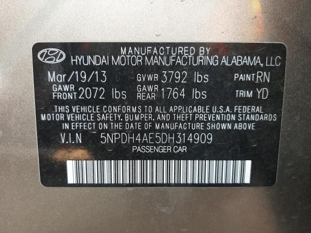 Photo 9 VIN: 5NPDH4AE5DH314909 - HYUNDAI ELANTRA GL 