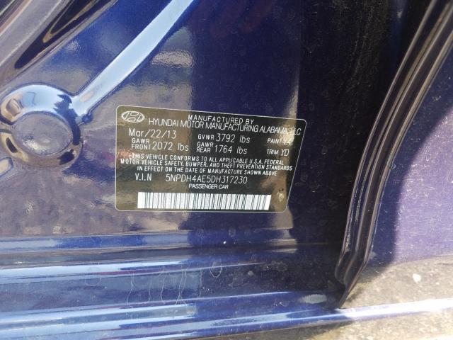 Photo 9 VIN: 5NPDH4AE5DH317230 - HYUNDAI ELANTRA GL 