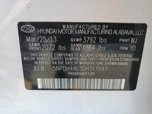 Photo 11 VIN: 5NPDH4AE5DH317597 - HYUNDAI ELANTRA 