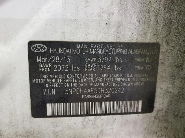 Photo 9 VIN: 5NPDH4AE5DH320242 - HYUNDAI ELANTRA GL 