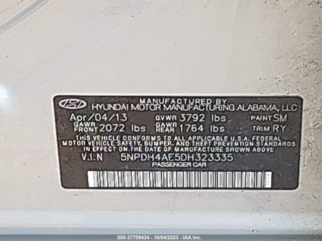 Photo 8 VIN: 5NPDH4AE5DH323335 - HYUNDAI ELANTRA 