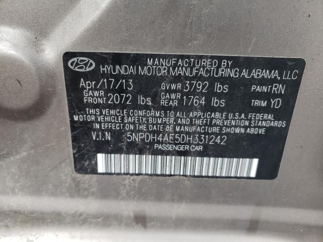 Photo 9 VIN: 5NPDH4AE5DH331242 - HYUNDAI ELANTRA GL 