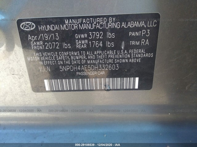 Photo 8 VIN: 5NPDH4AE5DH332603 - HYUNDAI ELANTRA 