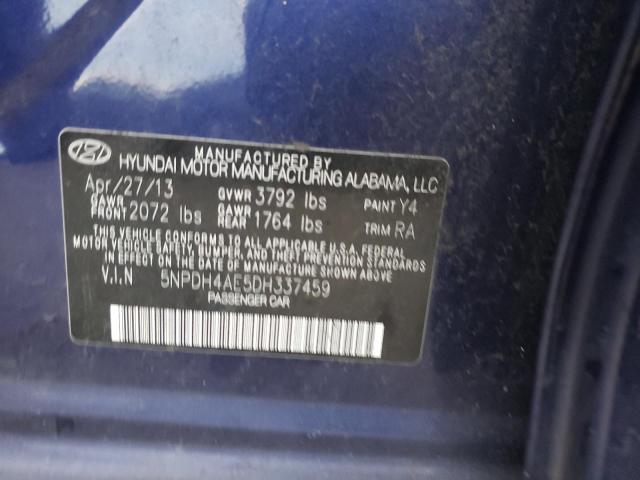 Photo 9 VIN: 5NPDH4AE5DH337459 - HYUNDAI ELANTRA GL 