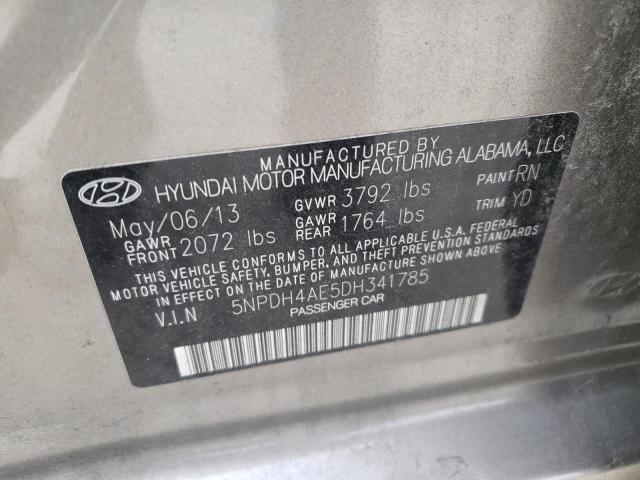 Photo 9 VIN: 5NPDH4AE5DH341785 - HYUNDAI ELANTRA GL 