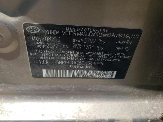 Photo 11 VIN: 5NPDH4AE5DH344086 - HYUNDAI ELANTRA 