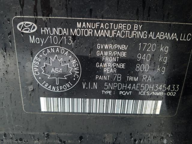 Photo 8 VIN: 5NPDH4AE5DH345433 - HYUNDAI ELANTRA GL 