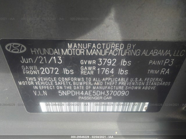 Photo 8 VIN: 5NPDH4AE5DH370090 - HYUNDAI ELANTRA 