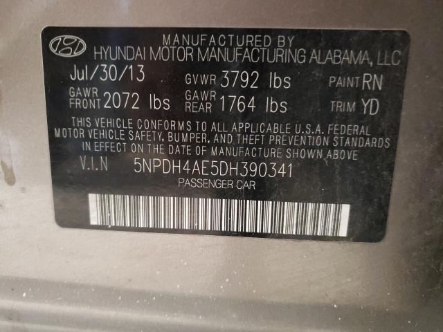 Photo 9 VIN: 5NPDH4AE5DH390341 - HYUNDAI ELANTRA GL 