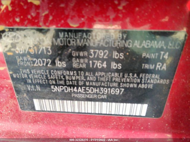 Photo 8 VIN: 5NPDH4AE5DH391697 - HYUNDAI ELANTRA 