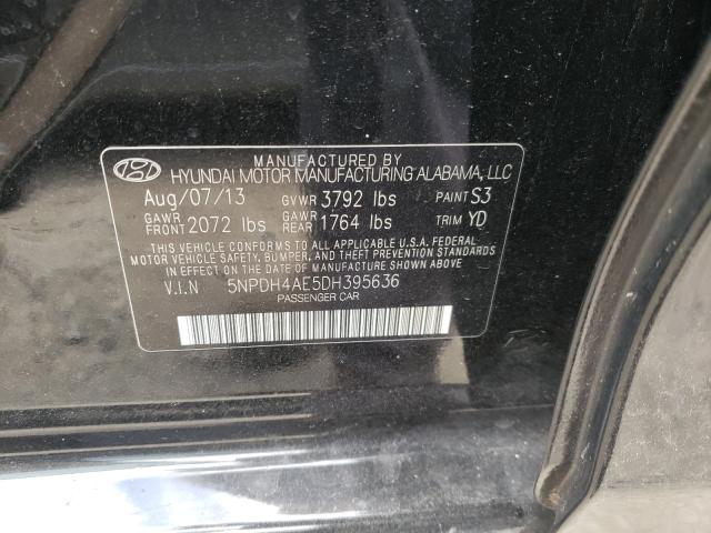 Photo 9 VIN: 5NPDH4AE5DH395636 - HYUNDAI ELANTRA GL 