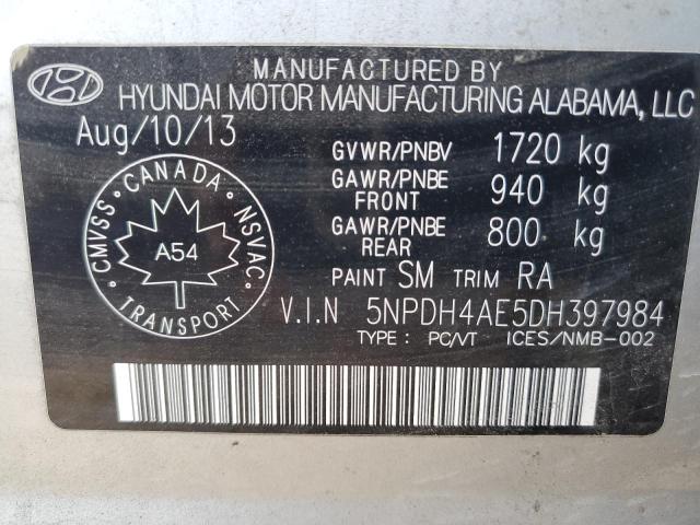 Photo 11 VIN: 5NPDH4AE5DH397984 - HYUNDAI ELANTRA 