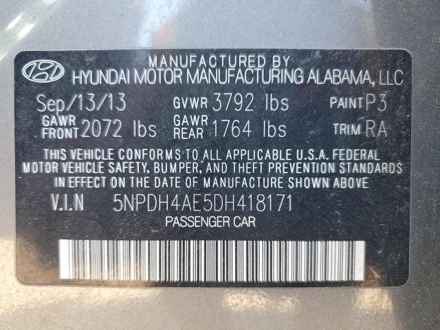 Photo 11 VIN: 5NPDH4AE5DH418171 - HYUNDAI ELANTRA 