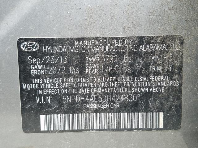 Photo 9 VIN: 5NPDH4AE5DH424830 - HYUNDAI ELANTRA GL 