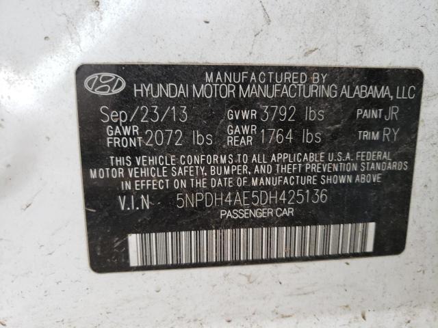 Photo 11 VIN: 5NPDH4AE5DH425136 - HYUNDAI ELANTRA GL 