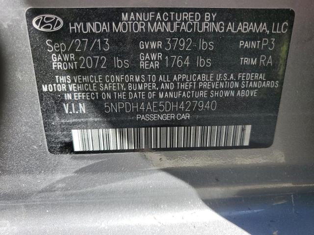 Photo 9 VIN: 5NPDH4AE5DH427940 - HYUNDAI ELANTRA GL 