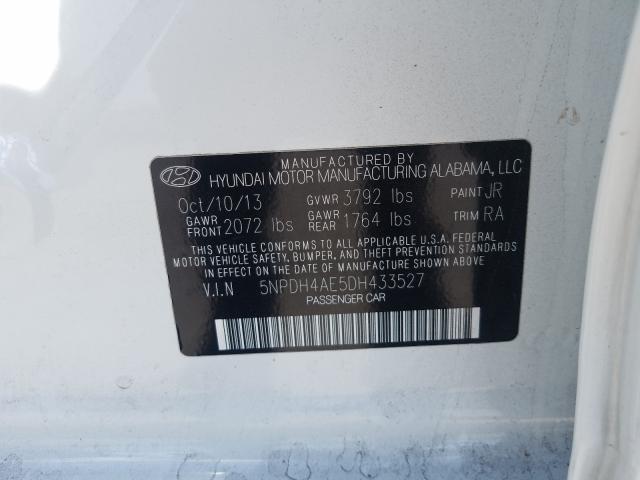 Photo 9 VIN: 5NPDH4AE5DH433527 - HYUNDAI ELANTRA GL 