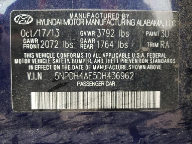 Photo 12 VIN: 5NPDH4AE5DH436962 - HYUNDAI ELANTRA 