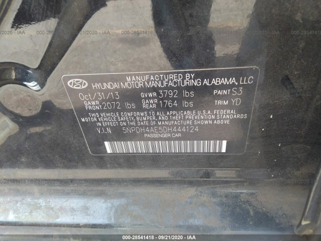 Photo 8 VIN: 5NPDH4AE5DH444124 - HYUNDAI ELANTRA 