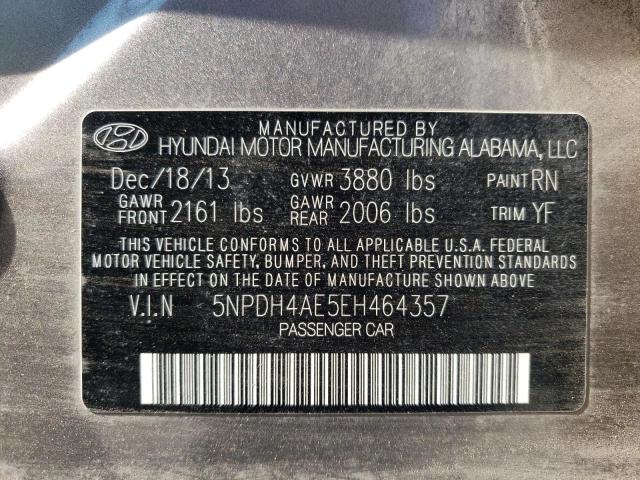 Photo 9 VIN: 5NPDH4AE5EH464357 - HYUNDAI ELANTRA SE 