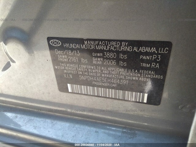 Photo 8 VIN: 5NPDH4AE5EH464391 - HYUNDAI ELANTRA 