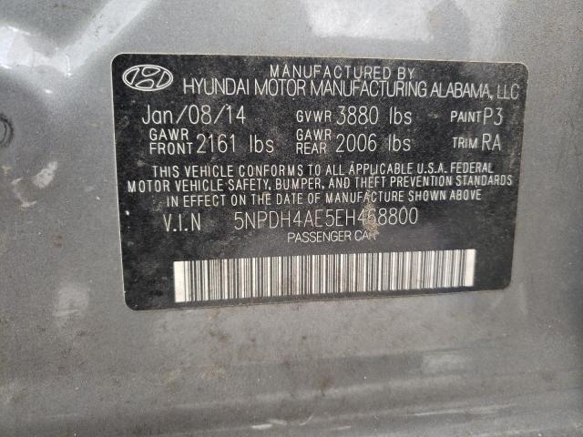 Photo 9 VIN: 5NPDH4AE5EH468800 - HYUNDAI ELANTRA SE 