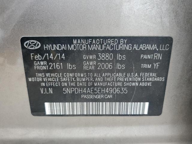 Photo 12 VIN: 5NPDH4AE5EH490635 - HYUNDAI ELANTRA SE 