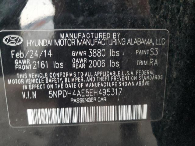 Photo 9 VIN: 5NPDH4AE5EH495317 - HYUNDAI ELANTRA SE 