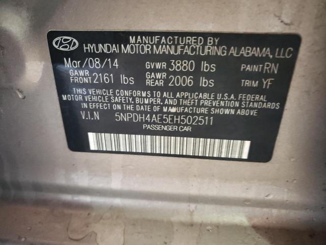 Photo 12 VIN: 5NPDH4AE5EH502511 - HYUNDAI ELANTRA SE 