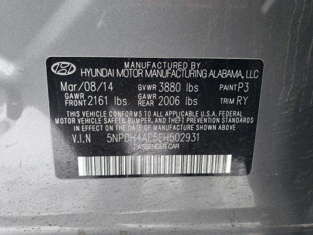 Photo 11 VIN: 5NPDH4AE5EH502931 - HYUNDAI ELANTRA SE 