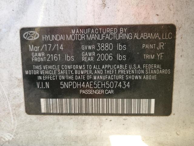 Photo 11 VIN: 5NPDH4AE5EH507434 - HYUNDAI ELANTRA SE 