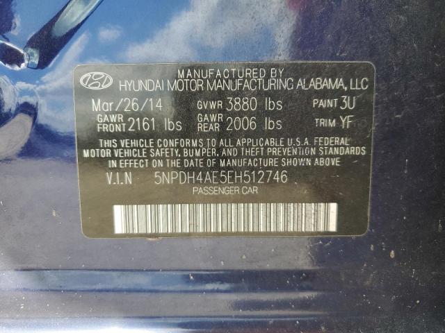 Photo 12 VIN: 5NPDH4AE5EH512746 - HYUNDAI ELANTRA SE 