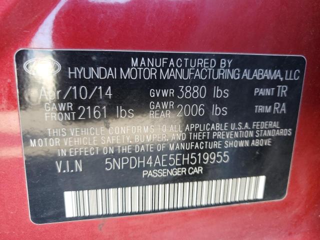 Photo 11 VIN: 5NPDH4AE5EH519955 - HYUNDAI ELANTRA SE 