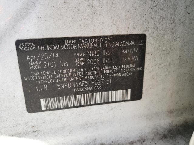 Photo 9 VIN: 5NPDH4AE5EH527151 - HYUNDAI ELANTRA SE 