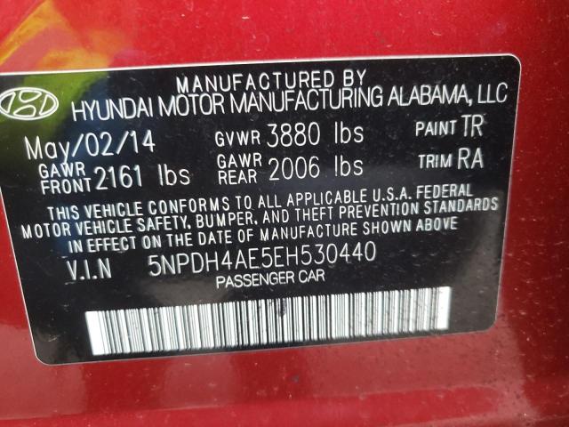 Photo 11 VIN: 5NPDH4AE5EH530440 - HYUNDAI ELANTRA 