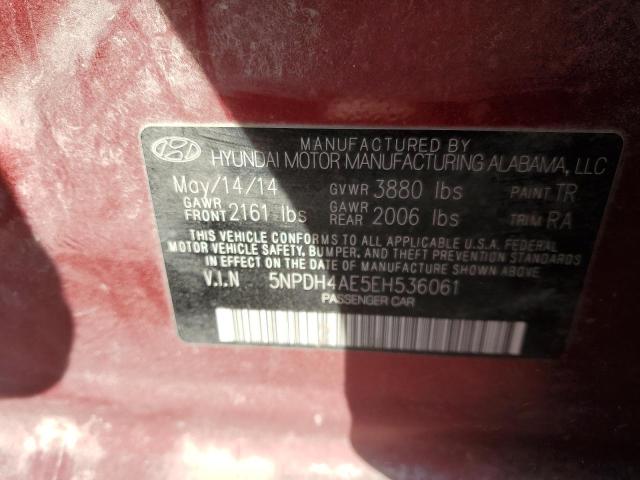 Photo 11 VIN: 5NPDH4AE5EH536061 - HYUNDAI ELANTRA SE 