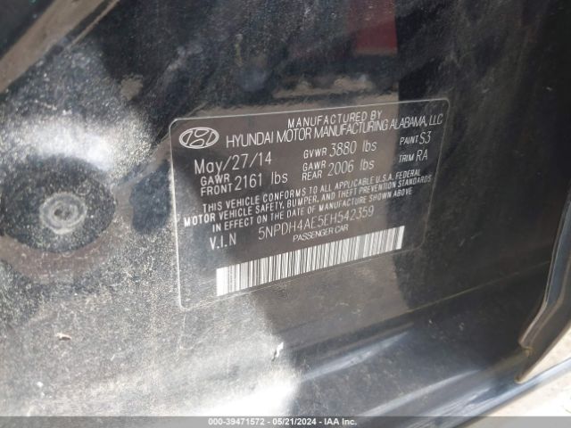 Photo 8 VIN: 5NPDH4AE5EH542359 - HYUNDAI ELANTRA 